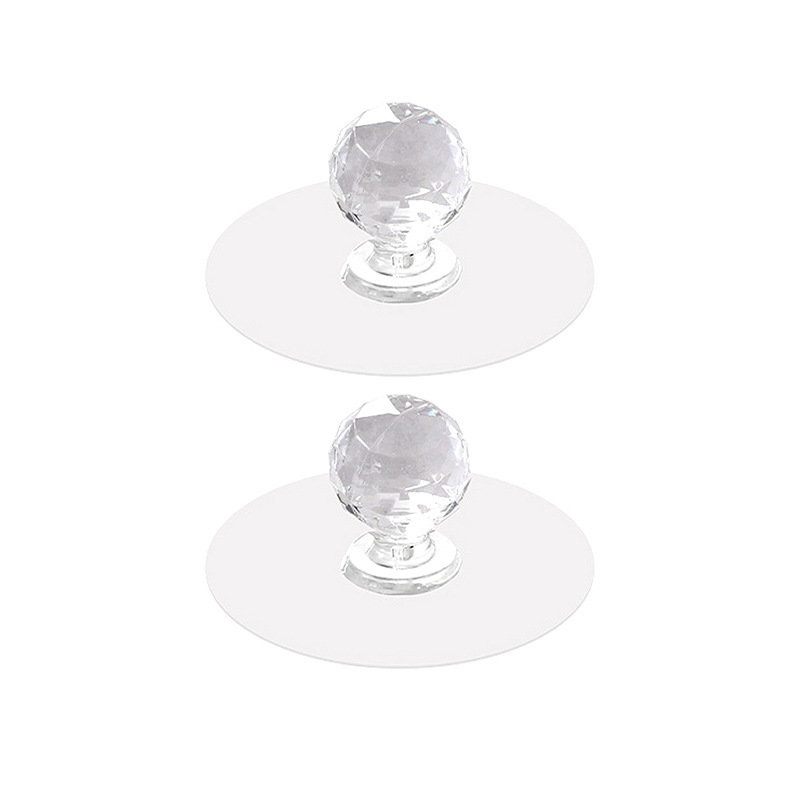 Circular no-drilling suction cup wardrobe adhesive handle self-adhesive sliding door, cabinet drawer, wardrobe glass window door Item Picture
