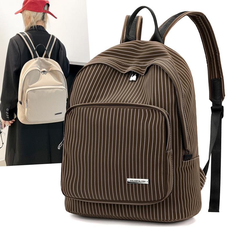 Colorful Fox Japanese Instagram niche, lightweight, simple, fashionable, versatile, large-capacity schoolbag for women full figure