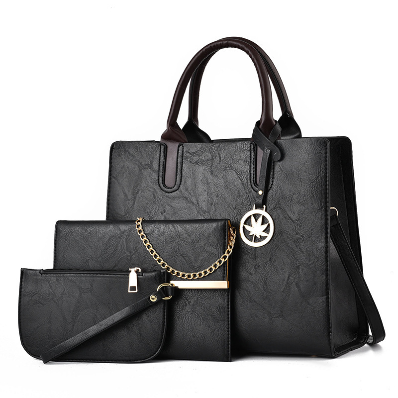 Cross-border foreign trade mother-and-child bag 2022 New retro and fashionable women's bag, European and American handbag, large capacity single-shoulder crossbody bag Specification drawing