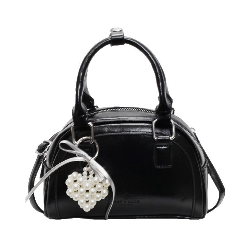 The 2025 new retro and fashionable hand-held small square bag, a cute and stylish commuter Boston bag for women, and a versatile single-shoulder crossbody bag Item Picture