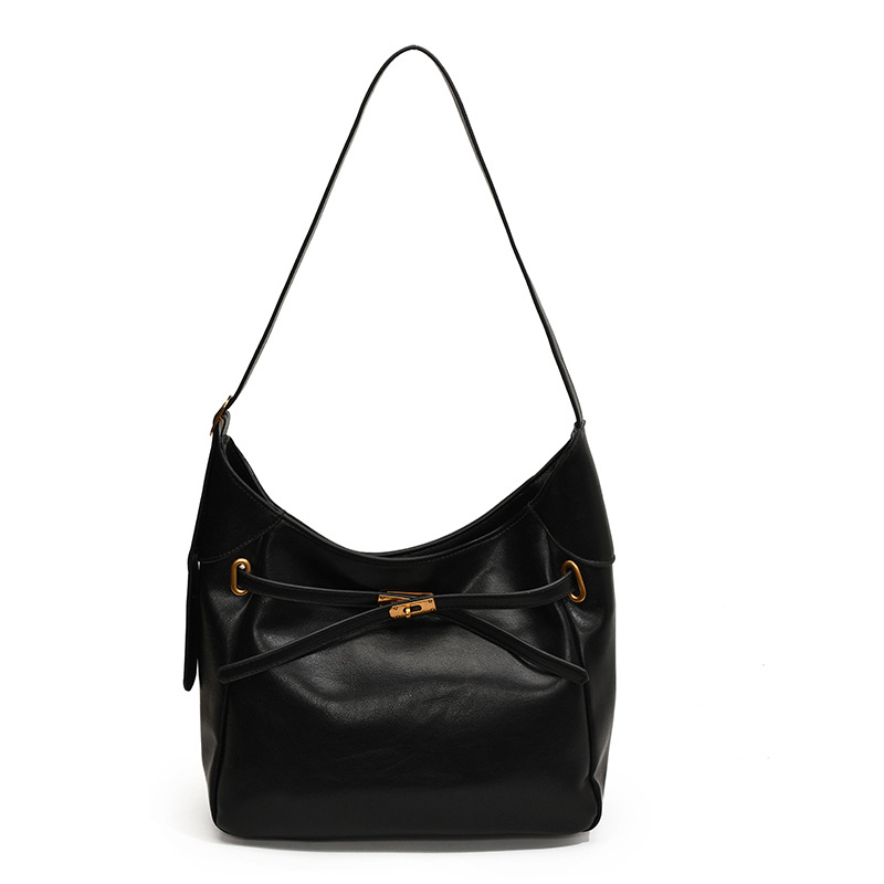 The large-capacity women's retro 2024 new style casual high-end texture single-shoulder crossbody bag is in fashion this year. Bucket bags are popular Item Picture