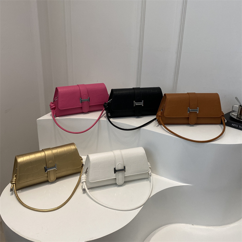 Korean InS-style single-shoulder underarm bag for women 2024 winter, new crocodile pattern texture crossbody bag Xiaofang Application Scenario