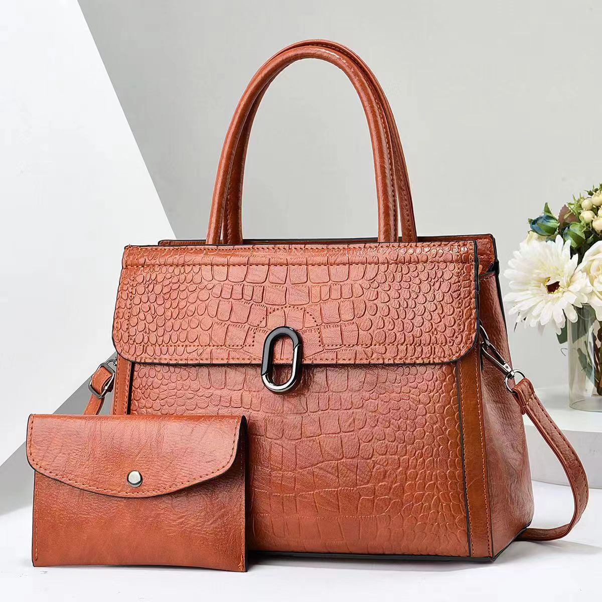 Spring 2024 new women's hand-held bun mother bag, European and American fashion single-shoulder crossbody bag Item Picture