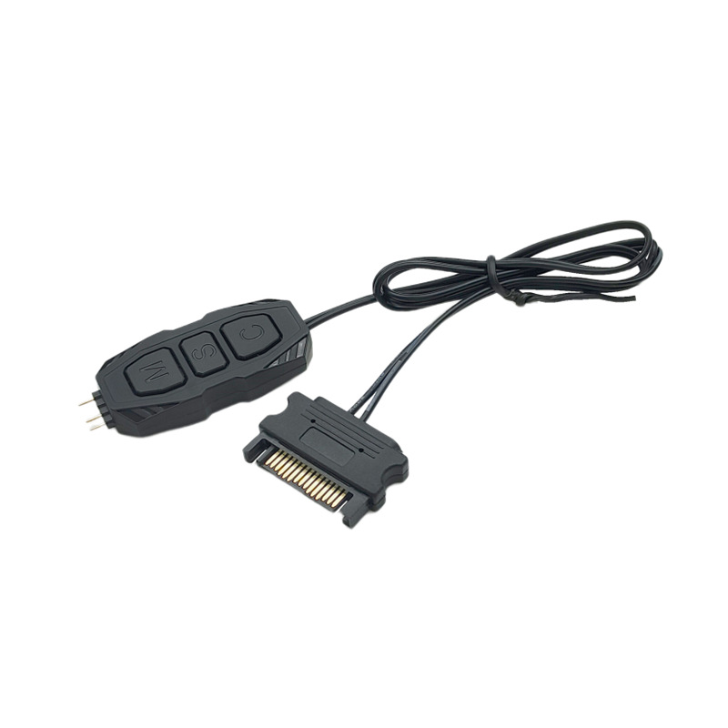 5V3 pin adapter SATA cable power supply motherboard synchronous interface case fan 12v4 pin RGB lighting controller Item Picture