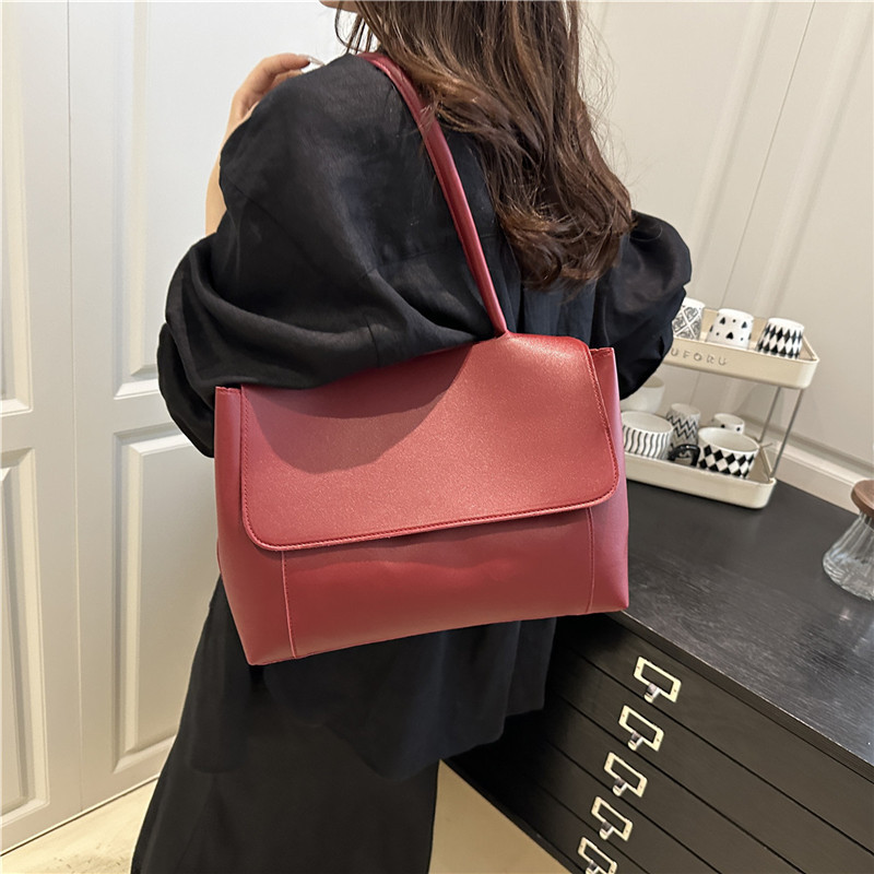 Niche tote bag, pu leather bag, women's bag, large-capacity bag, new single-shoulder crossbody bag, women's handbag Specification drawing