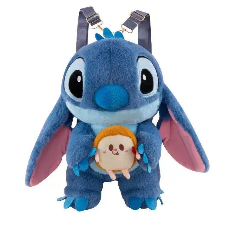 New cartoon plush toy backpack, large-capacity claw machine doll, exchange plush doll, children's travel backpack Item Picture