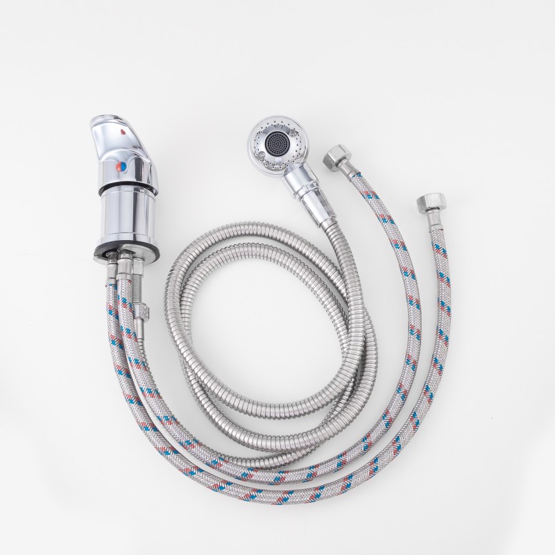 Hair salon hair washing bed cold and hot water mixing valve, shower head, washbasin hose, hair salon hair washing bed faucet accessories full figure