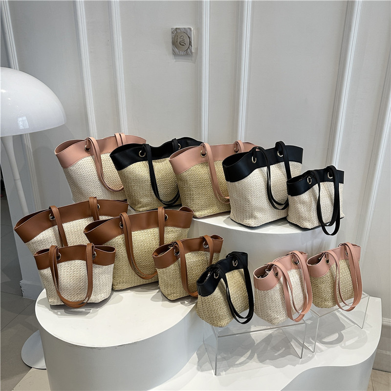 Hand-woven women's 2025 new style straw woven bag, summer beach vacation single-shoulder bag, commuter tote bag Application Scenario