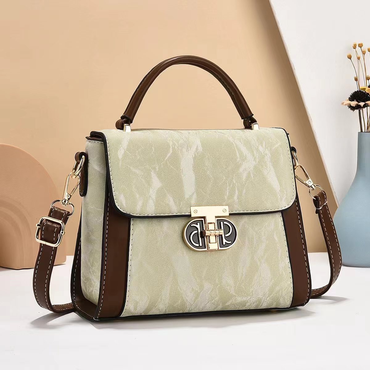 High-end style bag 2024 Spring New women's single-shoulder bag, European and American fashionable hand-held crossbody women's bag Specification drawing