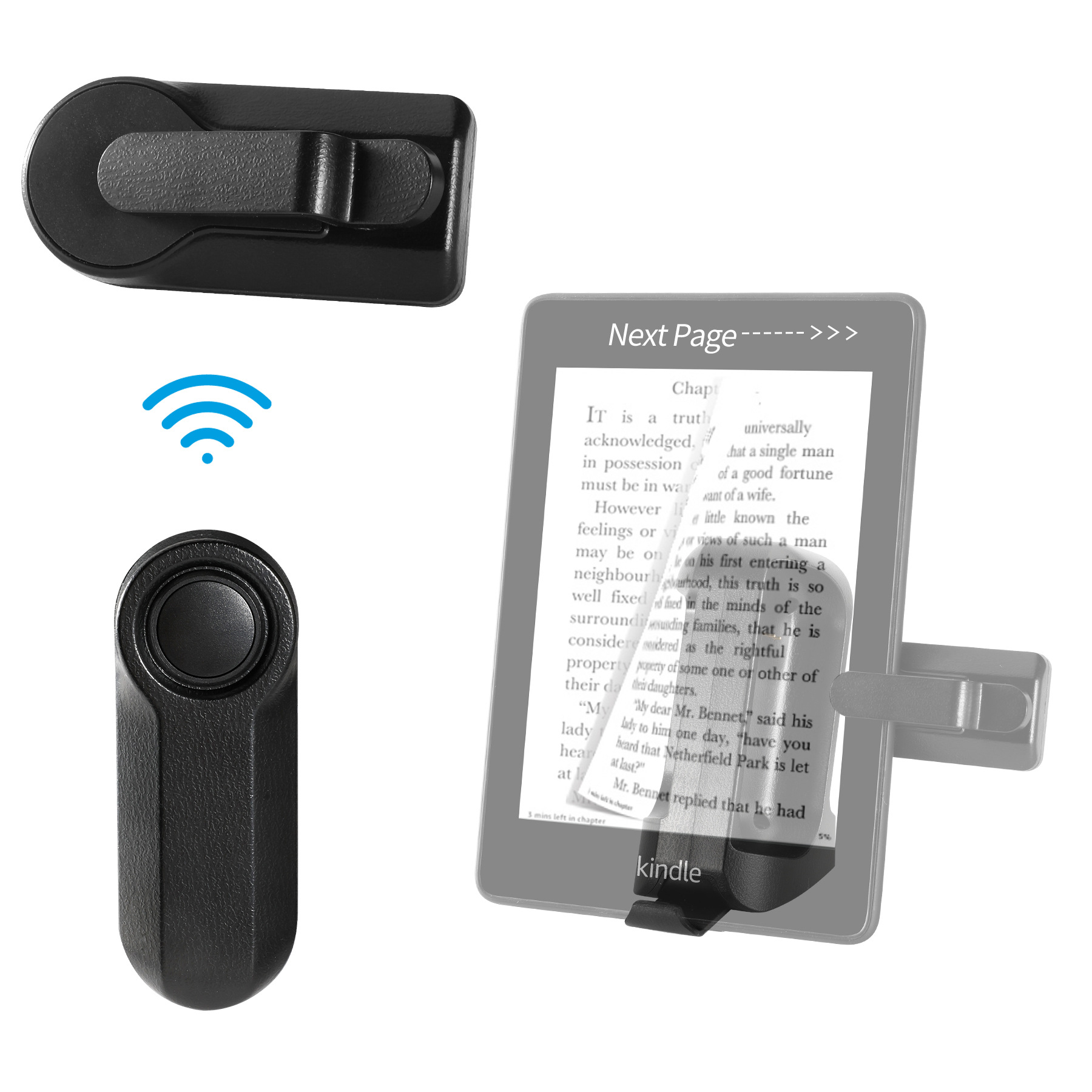 Amazon's new Kindl controller, tablet clip, selfie remote control, lazy Kindel novel page Turner full figure