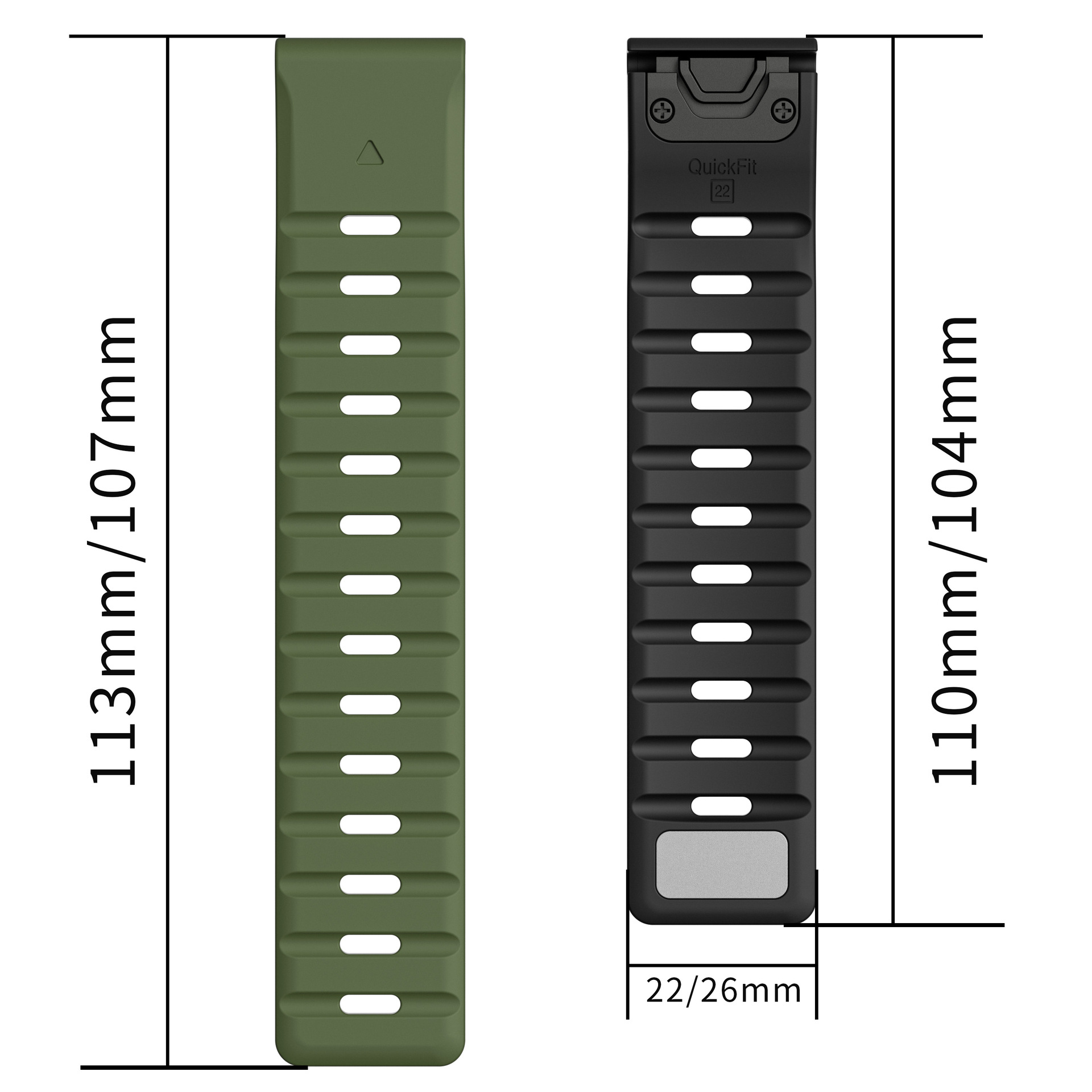 The new model is equipped with a Garmin quick-release 22/26mm Norman strap and a powerful N54 magnetic strap Item Picture