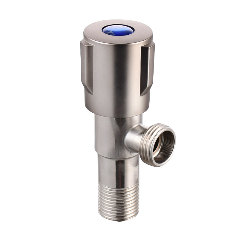 Wholesale 304 stainless steel Angle valve, three-way toilet, water heater, extended brushed 4-way open and closed water inlet Angle valve Item Picture