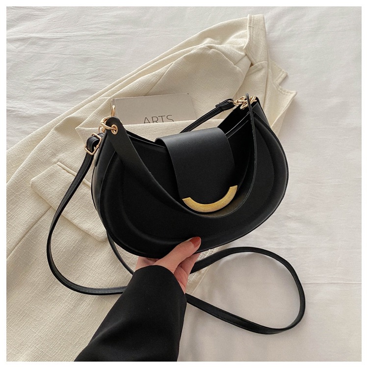 Stylish, trendy, versatile, fresh, round, high-quality, this year's popular solid-color bags, niche designs, crossbody single-shoulder bags details Picture