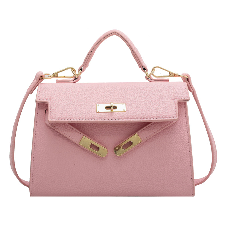 A cross-border internet-famous, fashionable and simple platinum bag for women, a new cross-border lock-button hand-held, high-quality single-shoulder crossbody bag Item Picture