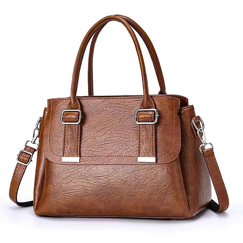 High-end, stylish, large-capacity soft leather handbag for women, 2022 new style, fashionable and high-quality hand-held crossbody bag for women Item Picture