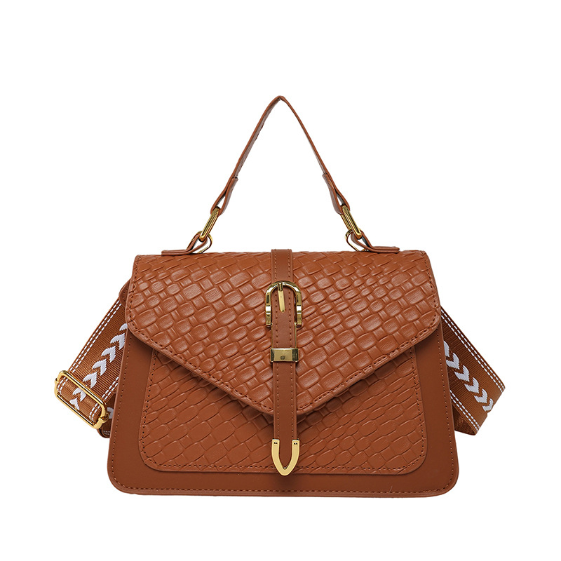 A trendy and stylish women's 2025 new single-shoulder crossbody bag, a retro woven small square bag with a high-quality texture Item Picture