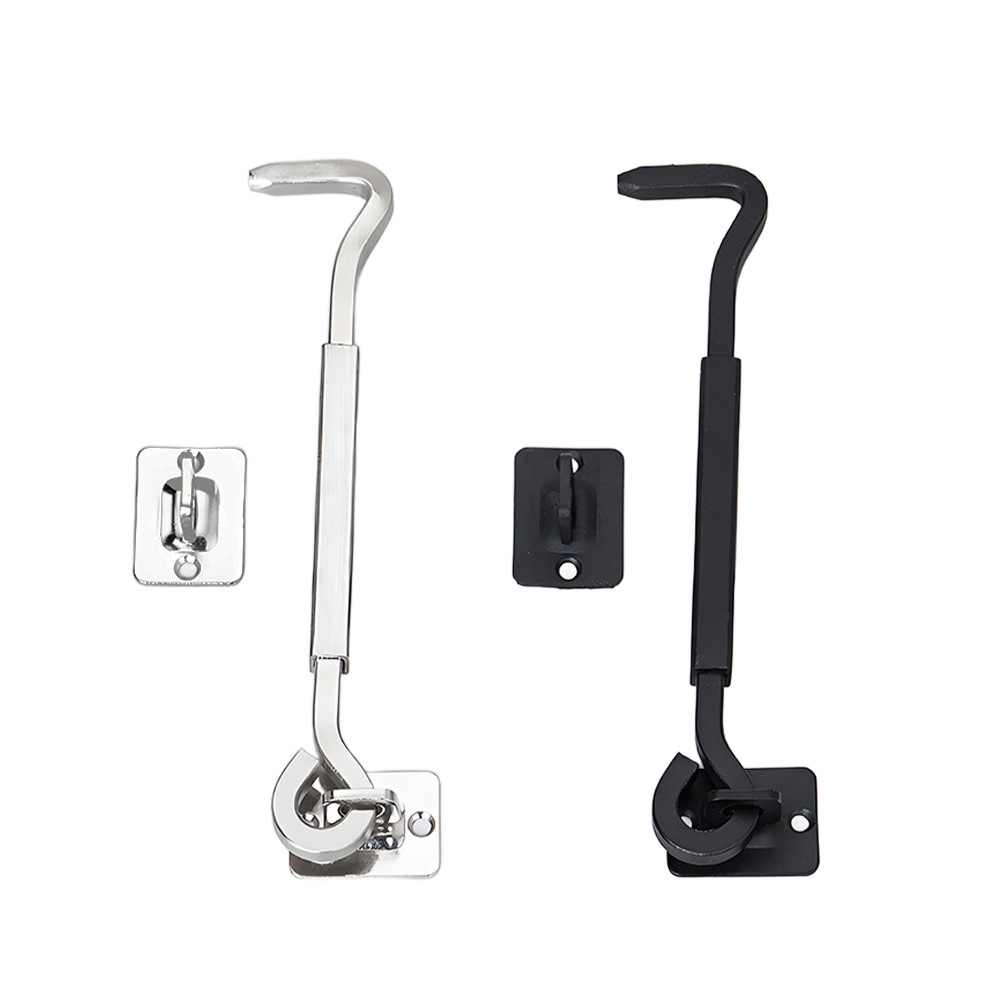 Stainless steel old-fashioned window hook, a household solid windproof window opening wonder, thickened fixed perforated wind hook for sliding doors and Windows Item Picture