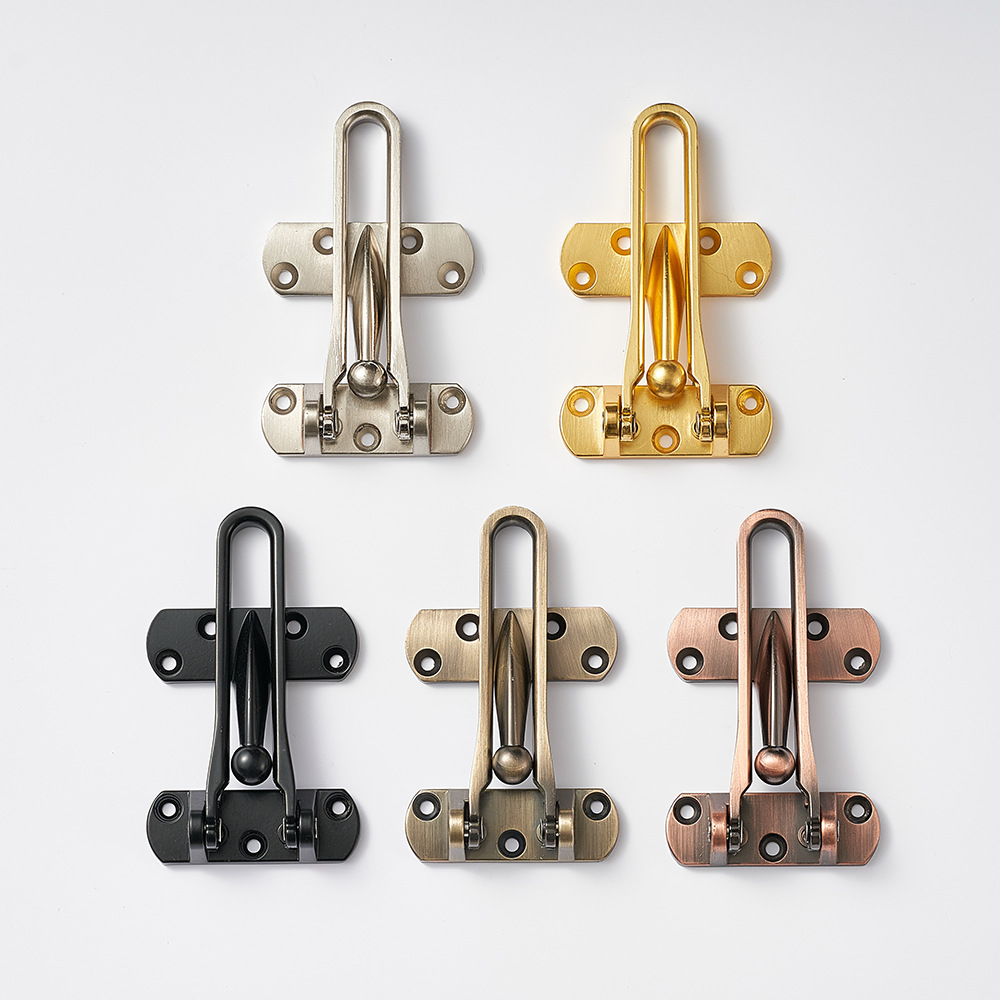Zinc alloy thickened anti-theft chain door bolt, safety latch, door buckle, room safety anti-lock latch, hotel door anti-theft lock latch Specification drawing