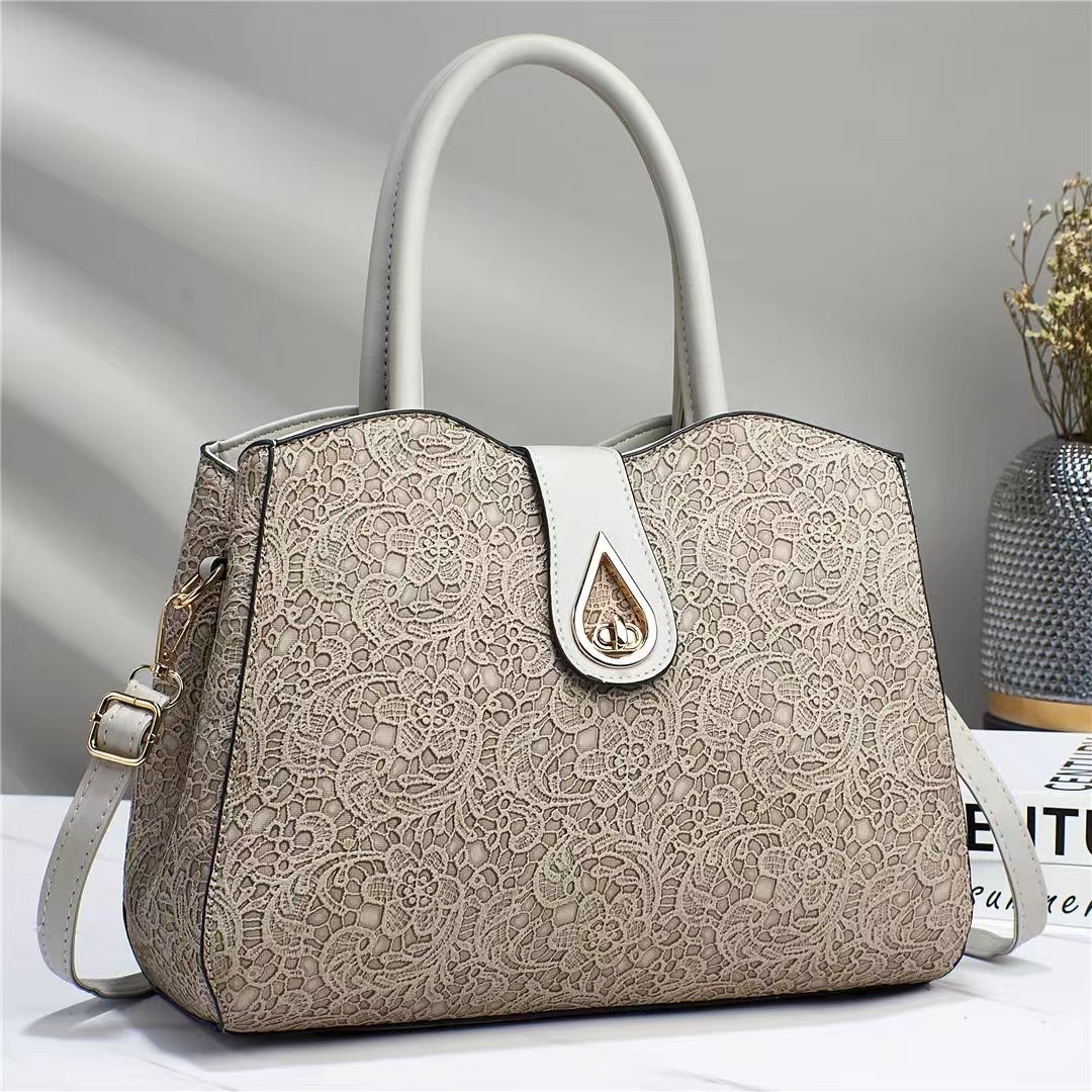 Embossed women's bag 2024 New large-capacity single-shoulder bag, fashionable, trendy, simple and versatile crossbody bag, PU women's bag Specification drawing