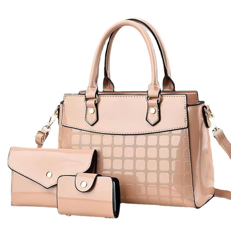 New foreign trade three-piece set of mother-and-child bags and women's bags 2023 fashionable large-capacity single-shoulder crossbody handbag for women Item Picture