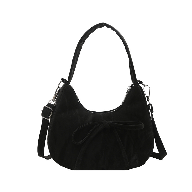 This year, a new bow handbag style is in vogue. It's a sweet and stylish bag for female students, a single-shoulder, crossbody, and underarm bag Item Picture
