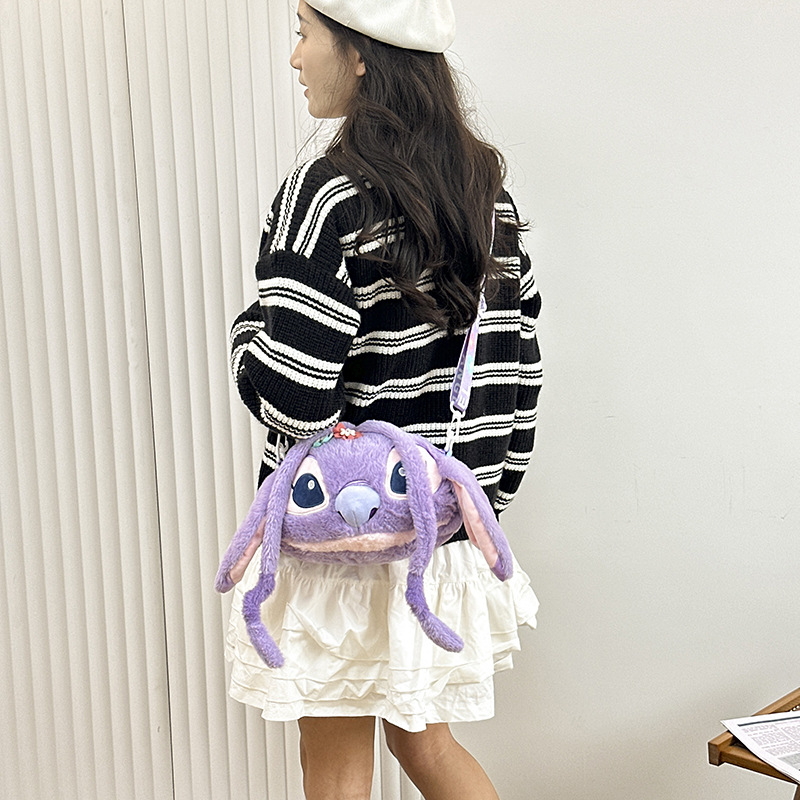 New cartoon girl doll handbag, high appearance level, versatile single-shoulder crossbody handbag, large capacity coin purse bag Specification drawing