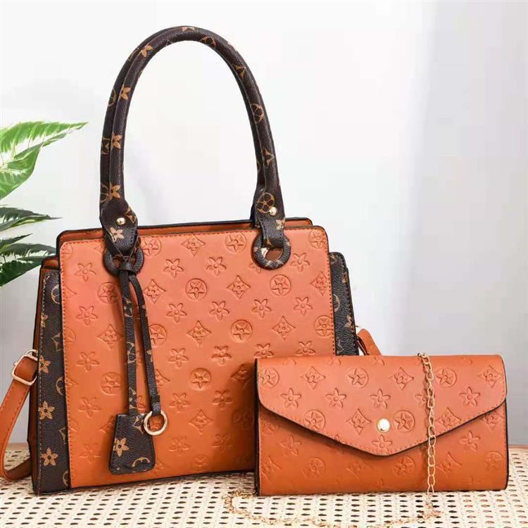 Cross-border foreign trade Women's Bag 2022 Embossed color-blocking pattern mother-and-child bag, single-shoulder crossbody bag, hand-carry color-matched bag, Mom bag consignment Application Scenario
