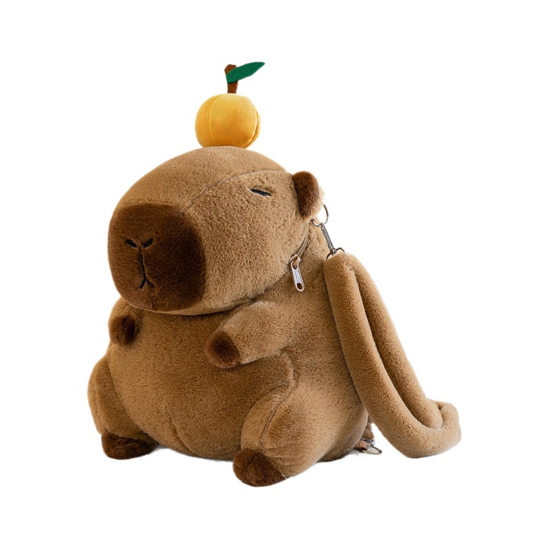 Capibara plush bag, backpack, children's capybara doll bag, cute cartoon doll, best friend gift Item Picture