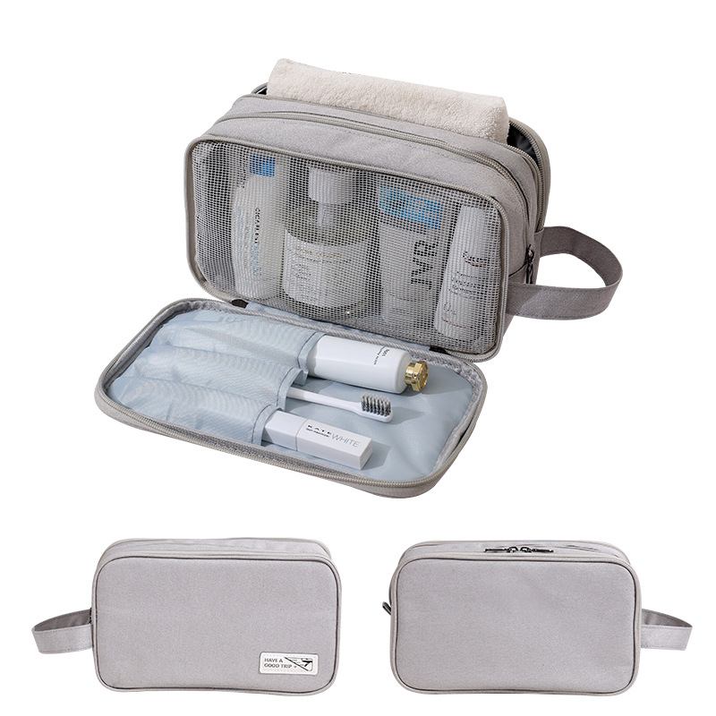 Runhui Wabi-sabi style portable dry and wet toiletry bag, travel toiletry bag, Cosmetics storage bag, makeup bag, Portable full figure
