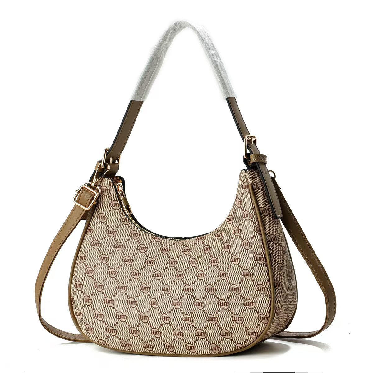 Cross-border best-selling direct-sale retro underarm bag, large-capacity, stylish and trendy letter single-shoulder bag, hand-held dumpling bag details Picture