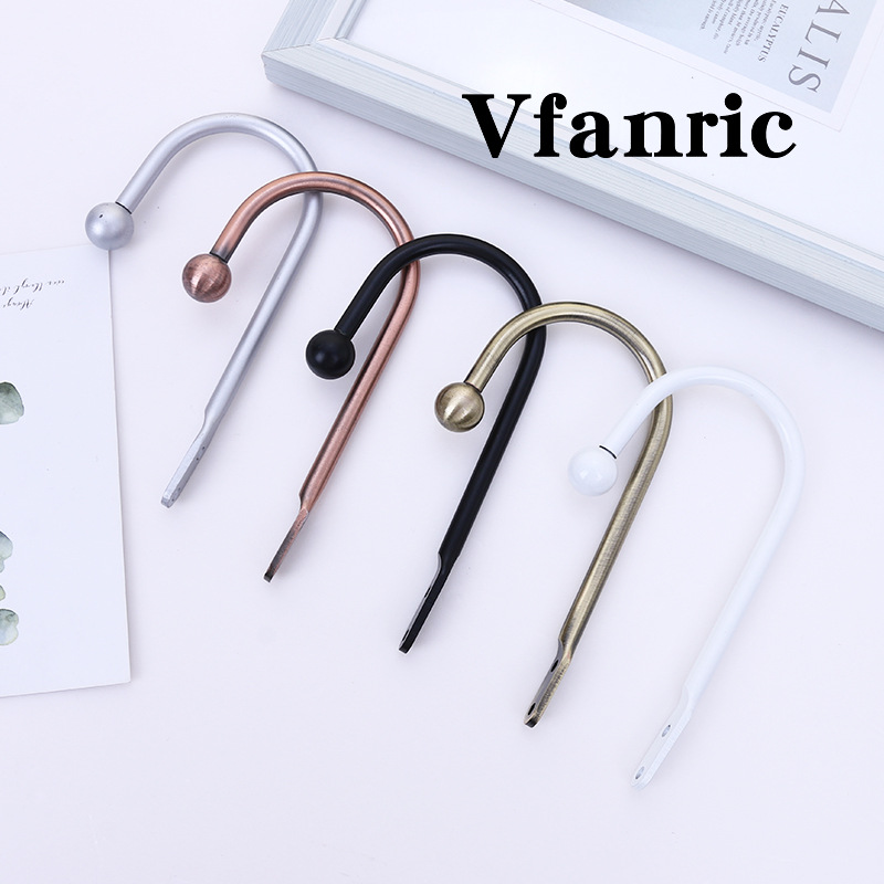 Cross-border supply, modern and simple round-head U-shaped wall hooks, curtain accessories, bedroom, kitchen and bathroom hooks wholesale details Picture