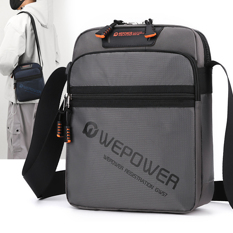 WEPOWER's new minimalist and versatile crossbody bag, a men's outdoor fashion portable large-capacity crossbody bag full figure
