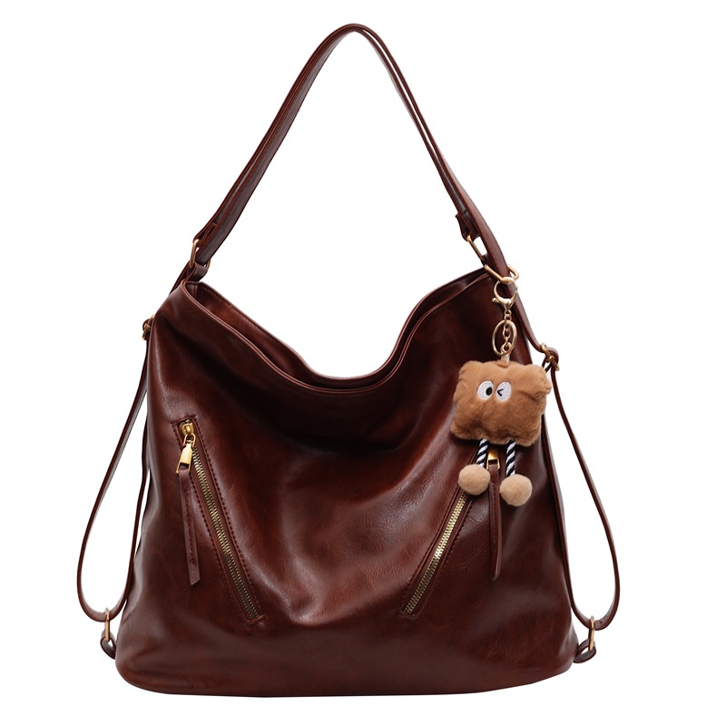 Retro commuter Tote bag for women, large capacity 2024 new style, fashionable single-shoulder crossbody multi-functional lightweight backpack Item Picture