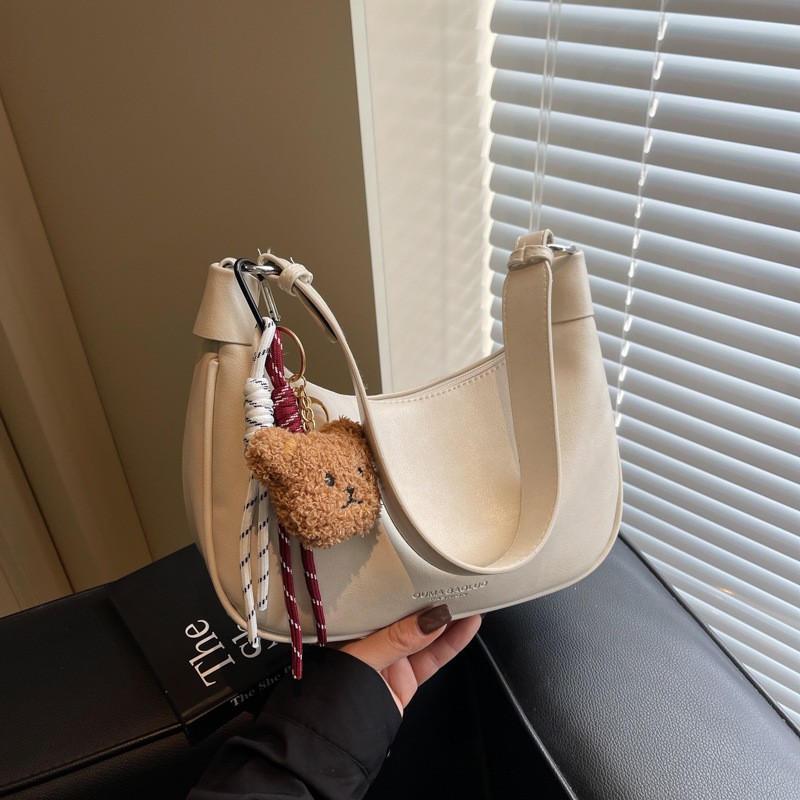 High-end and niche women's 2024 new retro single-shoulder crossbody bag for casual work and fashionable commuting dumplings Specification drawing