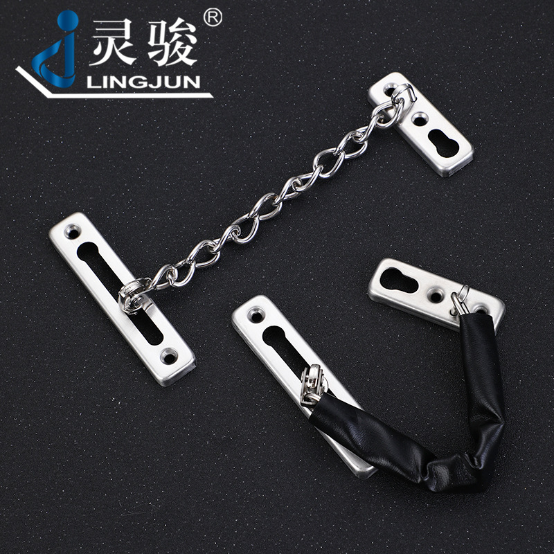 Hotel and guesthouse silent thickened stainless steel anti-theft chain, home bedroom door latch safety chain lock anti-theft chain full figure