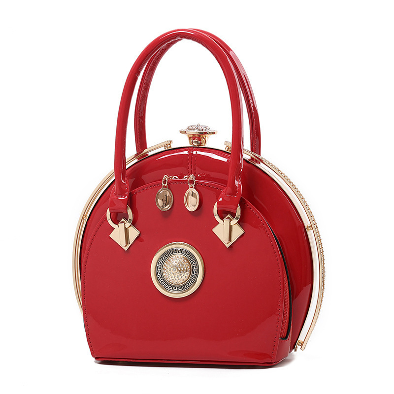 Ladies' bags 2023 New style bright leather handbag, noble, fashionable and trendy large-capacity mom bag, direct delivery from the manufacturer Specification drawing