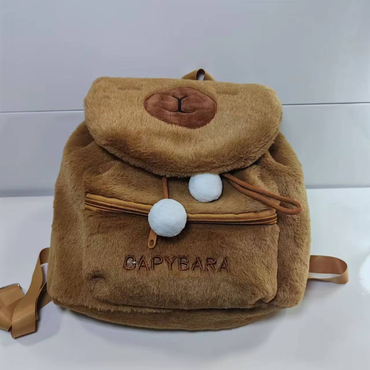Cartoon Sanrio plush bag, large-capacity drawstring backpack, cute flip-top Kuromi Melody casual backpack Application Scenario