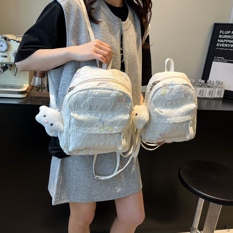 A girl's Instagram niche, laid-back style girl's small backpack, a large-capacity Korean-style commuting crossbody bag, is a cross-border trend Specification drawing