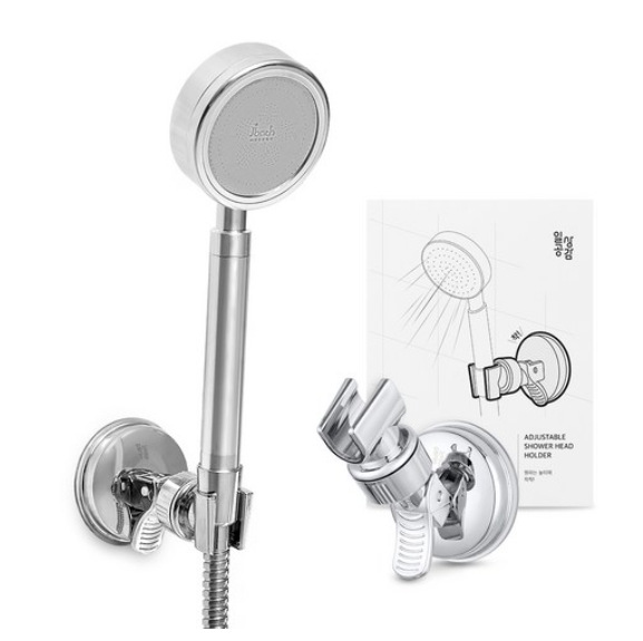 No need for drilling, powerful suction cup, shower head stand, bathroom fixed seat, shower wine stand, showerhead stand, shower head base Specification drawing