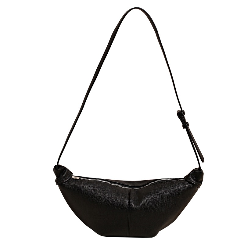 A small, exquisite and high-end soft-skin dumpling bag for women 2025 new lightweight and niche design solid color single-shoulder crossbody bag Item Picture