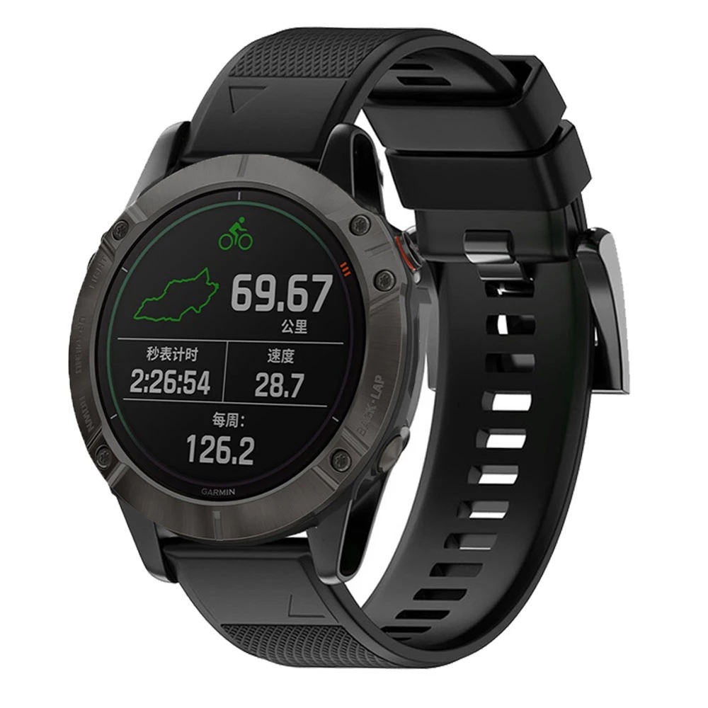 The 22mm and 26mm quick-release silicone watch straps are suitable for Garmin Fenix 7X 6X 65X Plus smartwatches details Picture