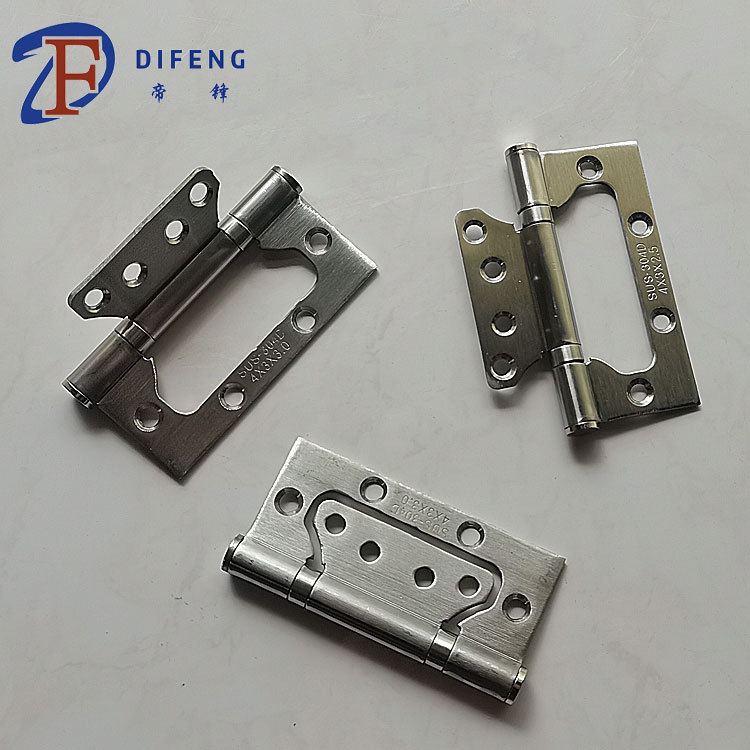 Wholesale stainless steel mother and child hinges, slot-free folding hinges, 4-inch central axis off-axis door silent hinges from the manufacturer details Picture