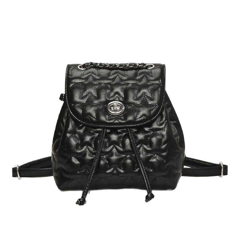 A high-end and fashionable small backpack for women in 2025, with a niche design and a chanel-style chain backpack for women Item Picture
