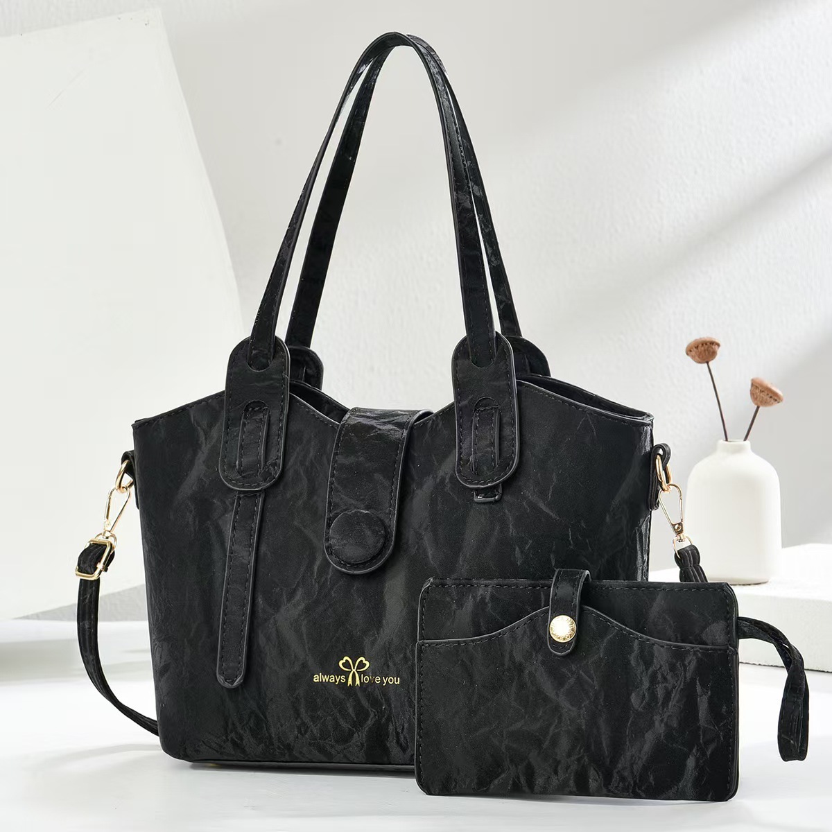 Cross-border women's Bag 2025 New style Versatile, fashionable, large-capacity women's bag, single-shoulder letter bag, hand-carry crossbody women's bag, trendy Specification drawing