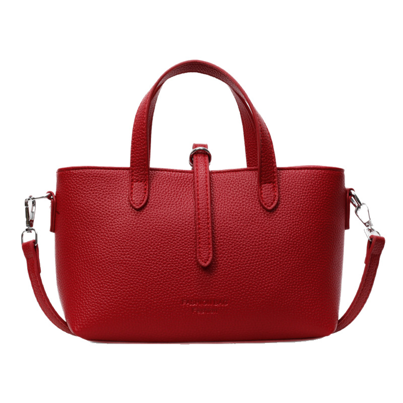 High-end texture lychee pattern large-capacity handbag, a new retro and fashionable commuting single-shoulder crossbody bag for women in 2025 Item Picture