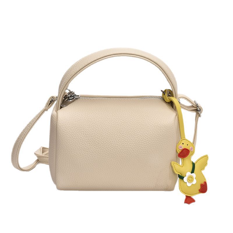 New Spring/Summer 2025 fashionable and simple lychee pattern handbag for women, Korean style trendy solid color versatile single-shoulder crossbody bag Item Picture