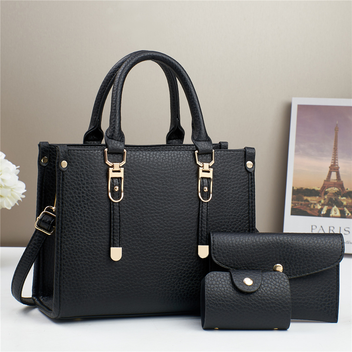 High-end large-capacity handbag for women, 2024 new trendy and fashionable commuter tote bag, versatile single-shoulder crossbody bag full figure