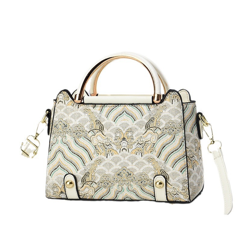 New color-blocked printed small bags with a casual and high-end feel, cross-border versatile single-shoulder bag, small square bag, handbag and crossbody bag Item Picture