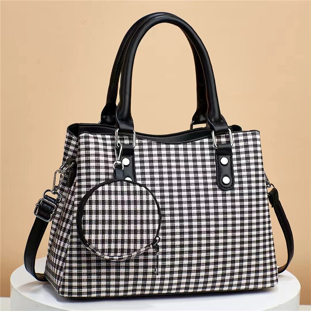 New minimalist printed niche large-capacity cross-border bucket bag, women's handbag, retro light luxury single-shoulder crossbody bag Specification drawing