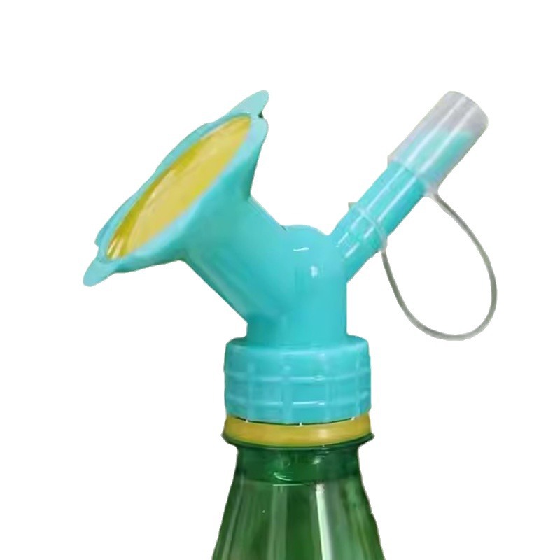 The new double-head watering device is portable and universal. It can be used for both beverage bottles, water bottles and shower heads. It is a perfect tool for watering sunflowers Item Picture